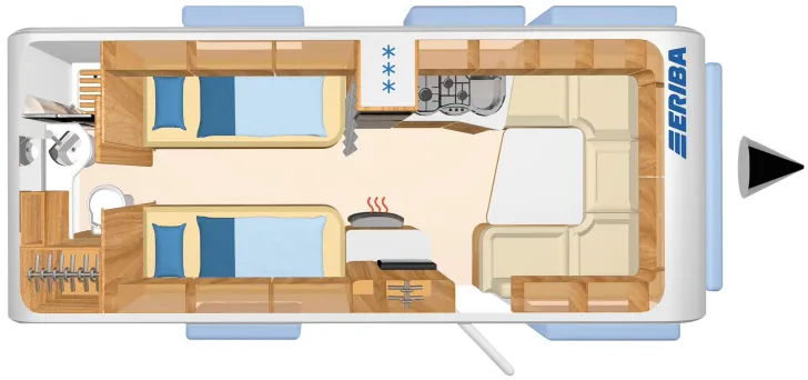 Grundriss Tag Hymer Eriba Nova SL Wie Neu. Klima, Einz