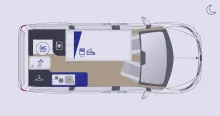 Grundriss Nacht Westfalia Kepler One gut gepflegt
