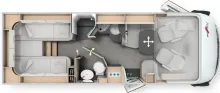 Grundriss Tag Malibu I 470 RB LE K comfort Mercedes