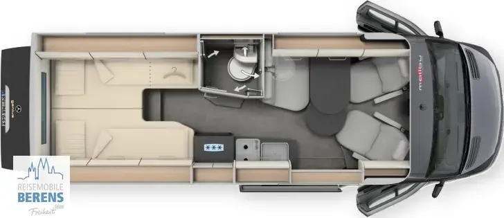 Grundriss Tag Malibu Genius 641 LE Mercedes