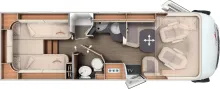 Grundriss Tag Carthago C2-tourer I 147 RB LE L comfort 2026 Mercedes