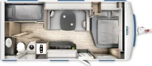 Grundriss Tag Fendt Apero Activ 560 SKM Combi6E, Fußbodenheizung, 2T