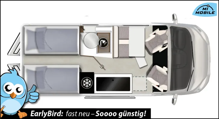 Fahrzeugbild Karmann Mobil Davis 620 TS *SCHAUSONNTAG 11-16 UHR* #3