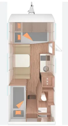 Grundriss Tag Weinsberg CaraTwo 500 QDK Sehr guter Zustand!