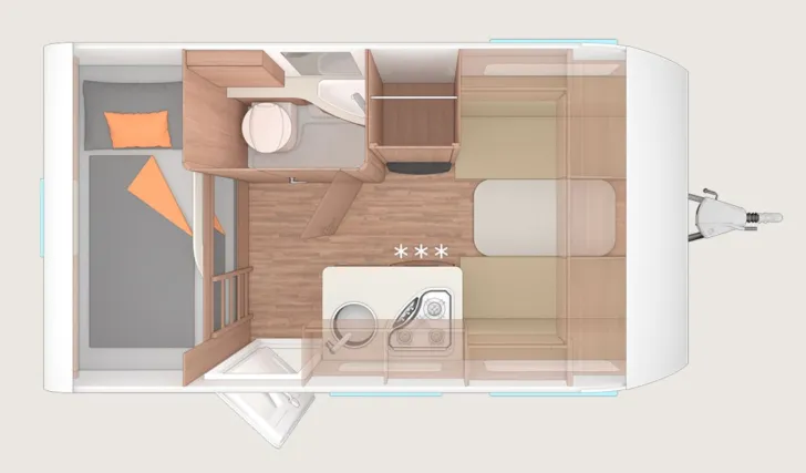 Grundriss Tag Weinsberg CaraOne 400 LK sehr gut gepflegt