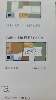 Grundriss Tag Chateau Calista 450 FHU - sofort startklar