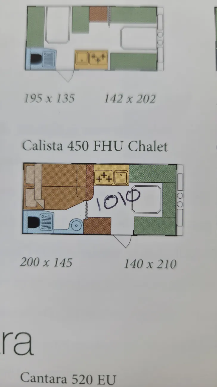 Grundriss Tag Chateau Calista 450 FHU - sofort startklar