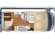 Grundriss Tag Hymer B-Klasse DL 504 Sehr gepflegt, ALDE