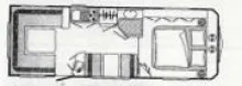 Grundriss Tag Dethleffs Exclusiv 670 DB mit Vorzelt