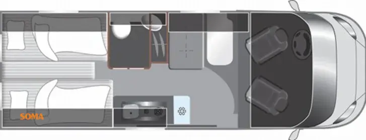 Grundriss Tag LMC Innovan 640 - SOMA Van Edition Fiat