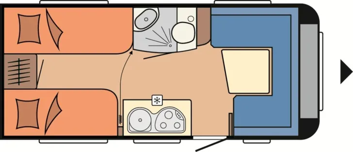 Grundriss Tag Hobby De Luxe Easy 460 LU