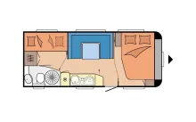 Grundriss Nacht Hobby De Luxe 545 KMF