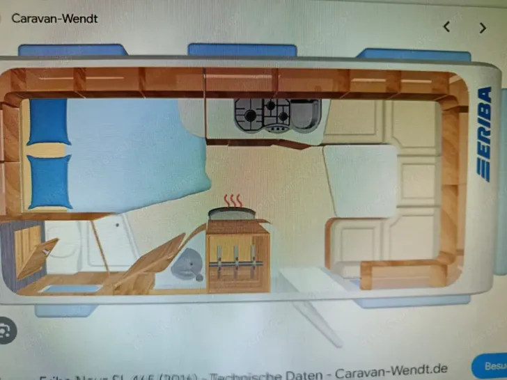 Grundriss Tag Hymer Eriba Nova LuxusLine 465 Sehr Gut