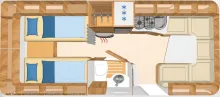 Grundriss Tag Hymer Eriba Nova SL 541 Top Ausstattung