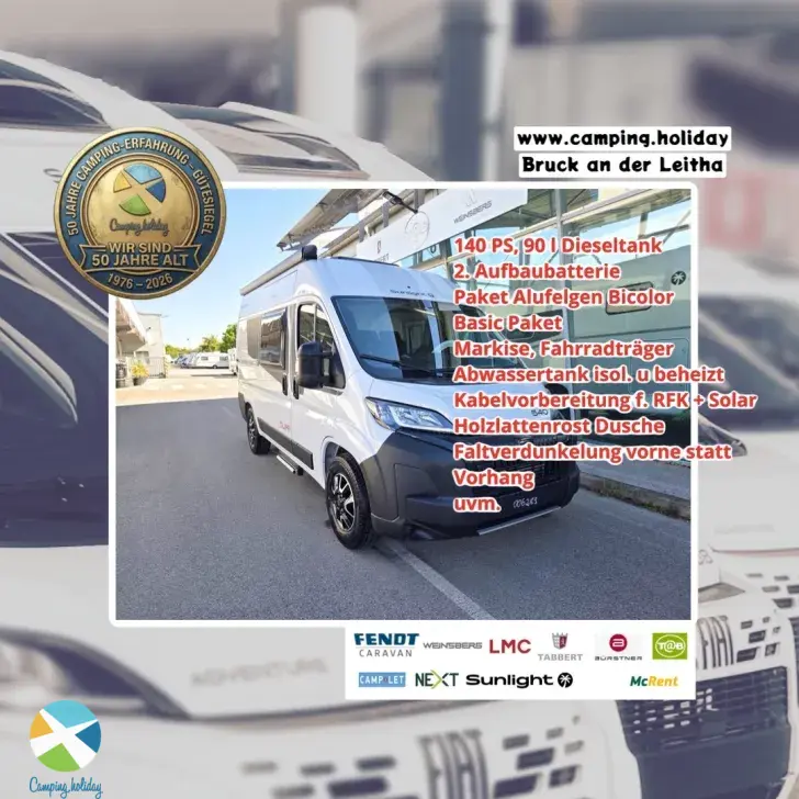 Schräg Vorne Sunlight Camper Van Cliff 540