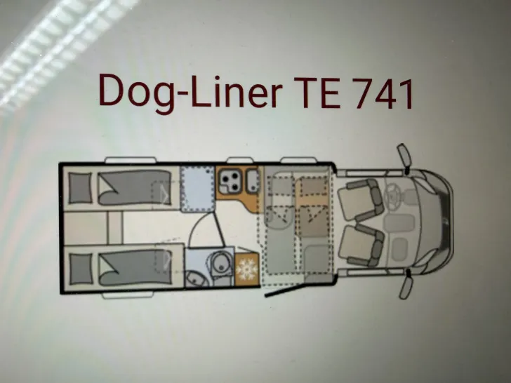 Grundriss Tag Dethleffs Dog-Liner TE 741