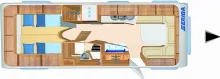 Grundriss Tag Hymer Eriba Eriba Nova 620 !!! TopPreis+Service !!!