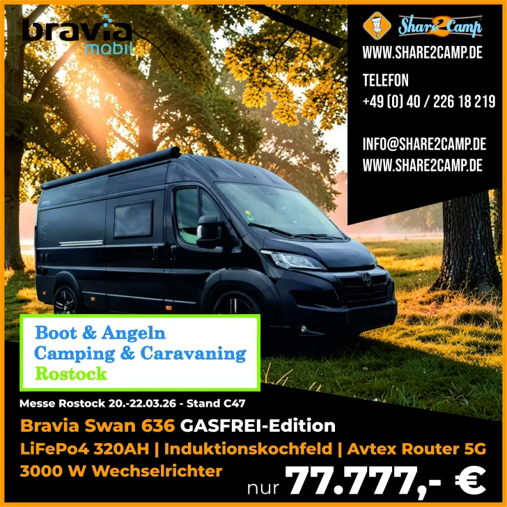 Fahrzeugbild Bravia Mobil Swan 636 Gasfrei | Automatik | LiFePo4 #1