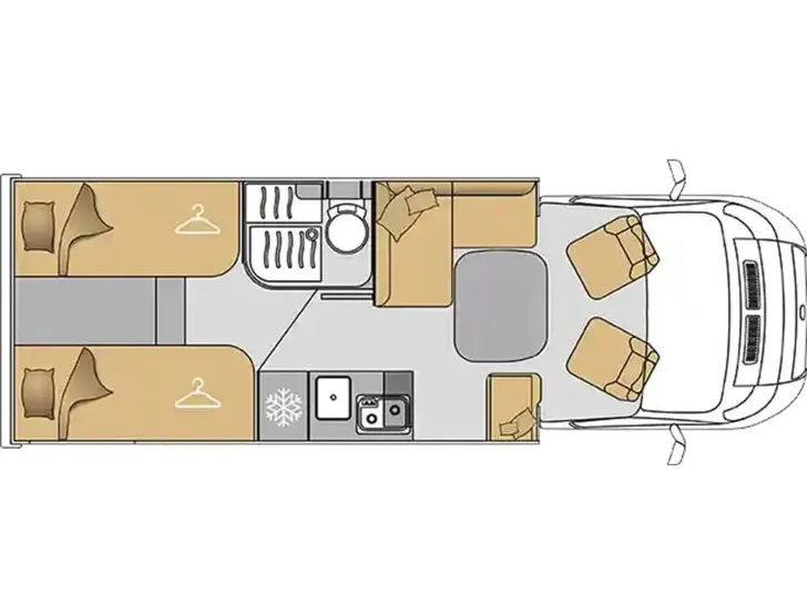 Grundriss Tag Citroen Jumper Teilintergiert 70EBH Truma Dieseltherme