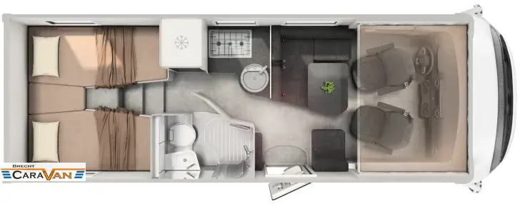 Grundriss Tag Hymer B-Klasse MC I 600 BlackLine über 27.000 Euro Ersparnis!