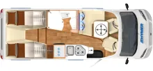 Grundriss Tag Hymer Exsis-t 580 Pure Hydr. Stützen, Klima