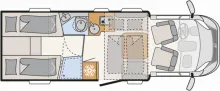 Grundriss Tag Dethleffs Trend T 7057 EBL Winterpaket, Hubbet, Automatik
