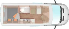 Grundriss Tag Weinsberg CaraTour Ford 600 MQ Junger Gebrauchter 2500 KM