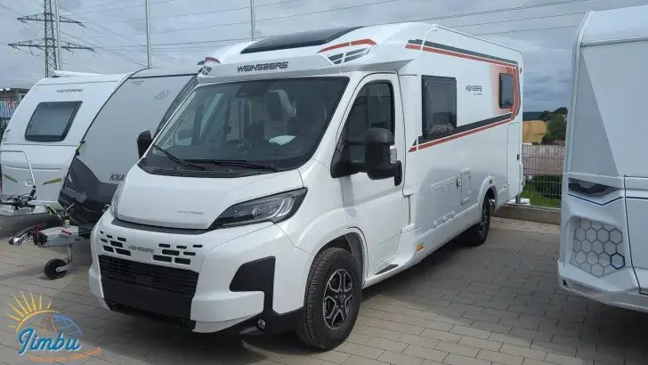 Schräg Vorne Weinsberg CaraCompact 600 MEG EDITION [PEPPER] Fiat 140 PS Automatik -1237