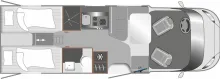 Grundriss Tag LMC Cruiser 750 EL Messeangebot CSD 2026