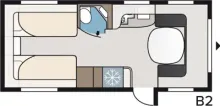 Grundriss Tag Kabe Royal 560 GLE B2 Alde | Klima | Mover