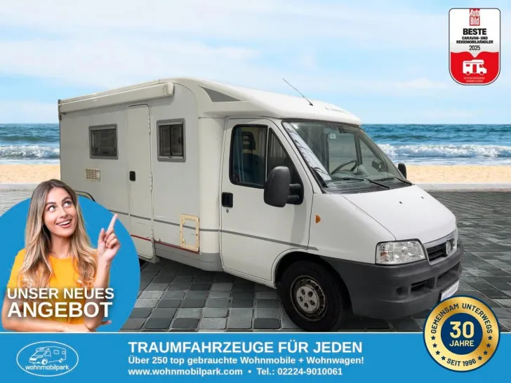 Fahrzeugbild Heku T 593/Festbett/Garage/Klima/Markise/1. Hand #1