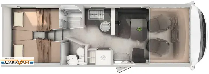 Grundriss Tag Hymer B-Klasse ML I 780