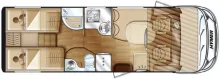 Grundriss Tag Hymer B-Klasse 678 B Limited