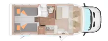 Grundriss Tag Weinsberg CaraSuite 650 MEG Smart & Media-Paket