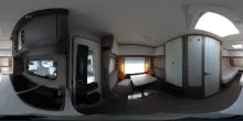 360° Innenansicht Hobby OnTour 460 DL Einzelbetten-Auflastung 1500kg