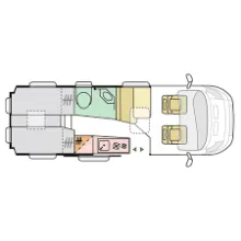 Grundriss Tag Dethleffs Advantage T 6611 Einzelbetten