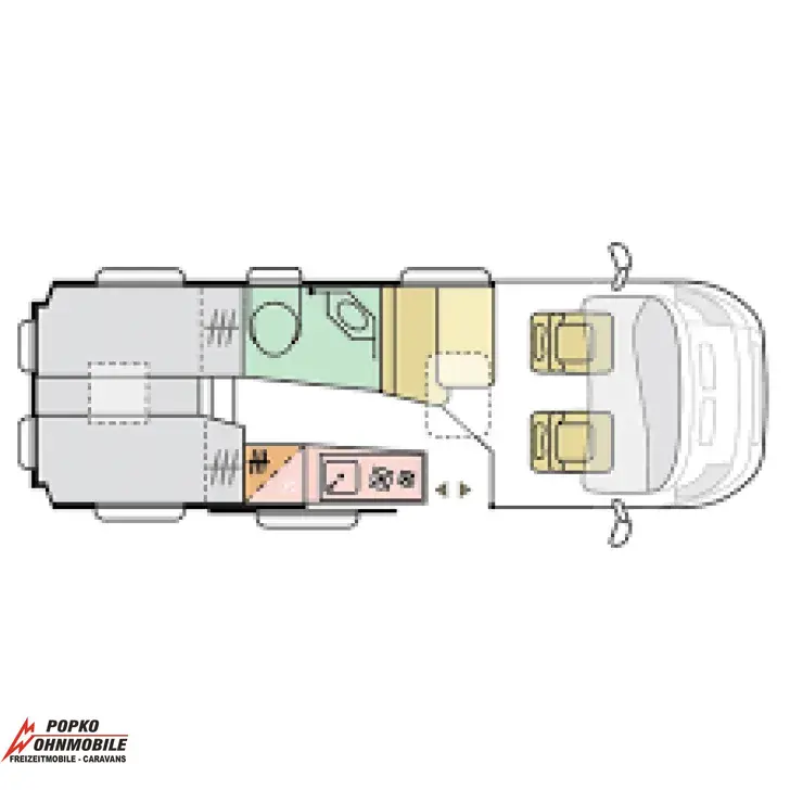 Grundriss Tag Dethleffs Advantage T 6611 Einzelbetten