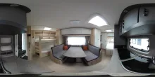 360° Innenansicht Hobby De Luxe 540 KMFe - Stockbetten