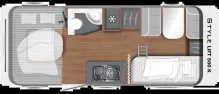 Grundriss Tag LMC Style 500 K Lift| Queensbett Mover Autark
