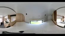 360° Innenansicht Adria Aviva 472 PK mit Stockbetten