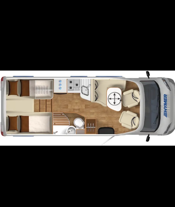 Grundriss Tag Hymer Tramp SL 568 Sehr gepflegt