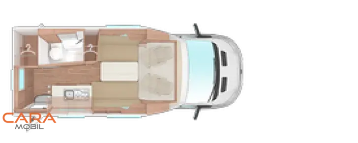 Grundriss Tag Weinsberg X-CURSION VAN 500 LT EDITION [PEPPER] Vollausstattung!!