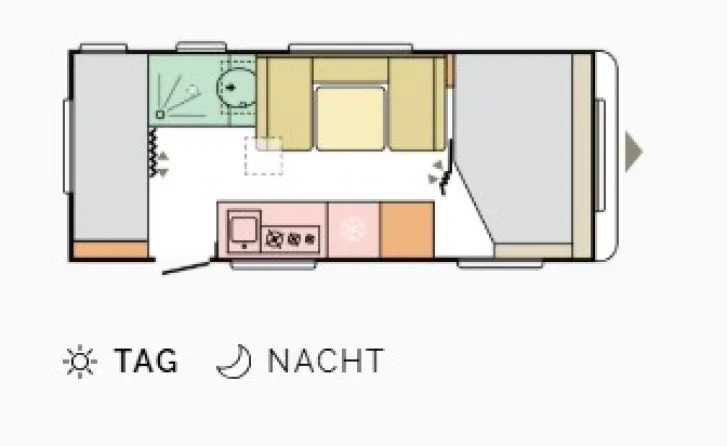 Grundriss Tag Adria Altea 542 PK | Mover | Etagenbett