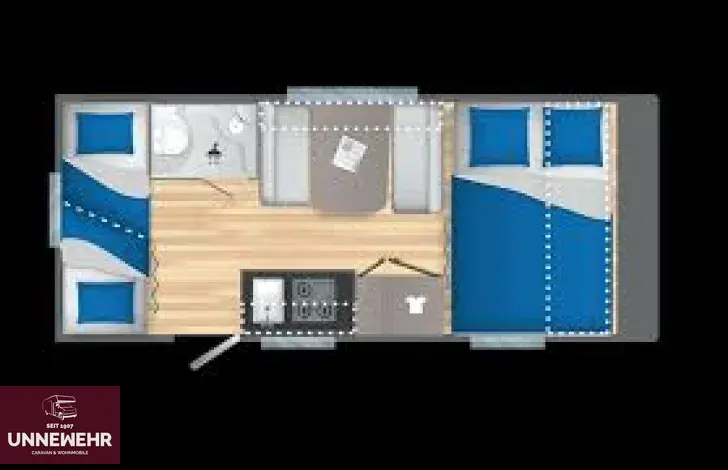 Grundriss Tag Caravelair ALBA 486 Family Style