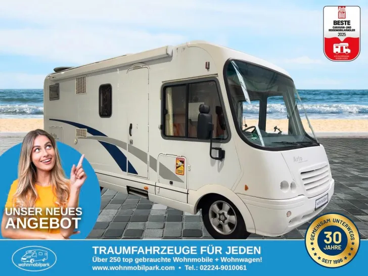Fahrzeugbild Niesmann + Bischoff ARTO 64 E/Festbett/Hubbett/Garage/Markise #1
