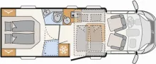 Grundriss Tag Dethleffs Trend T 7057 DBL *Pakete: Family + GT + One*