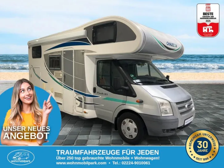 Fahrzeugbild Chausson Flash 01/Festbett/Garage/Klima/Markise #1