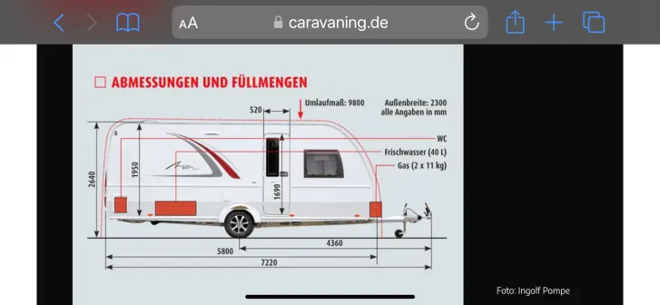 Grundriss Tag Bürstner Averso Top 465 TS Topzuststand