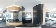 360° Innenansicht Adria Twin 640 SGX WHITE EDITION Solar Großer Kühlschr