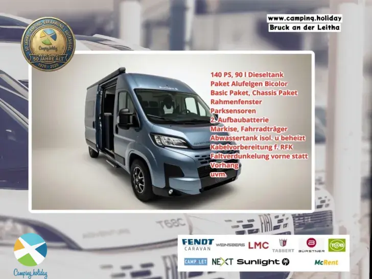 Frontal Vorne Sunlight Camper Van CLIFF 600 Adventure Edition